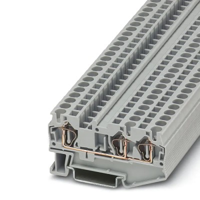 Phoenix Contact Feed Through Terminal Block, Grey, 0.08mm² to 6 mm², 1-Level, Spring Cage, 800V, 40A, ATEX Certified 3031393
