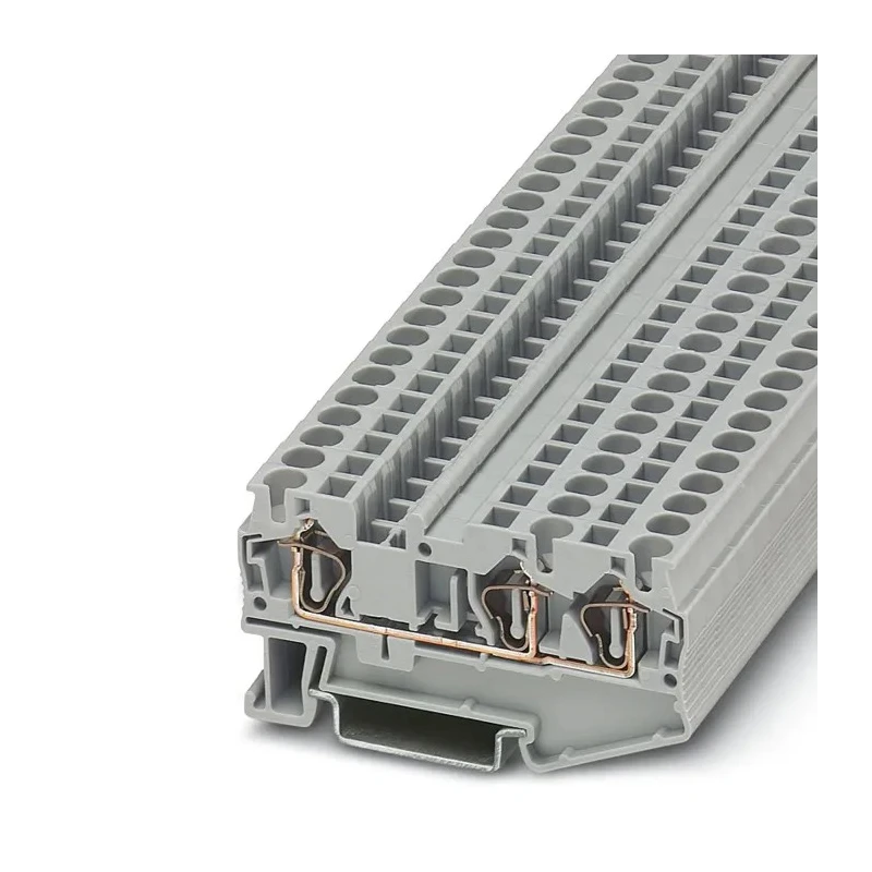 Phoenix Contact Feed Through Terminal Block, Grey, 0.08mm² to 6 mm², 1-Level, Spring Cage, 800V, 40A, ATEX Certified 3031393