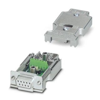 Phoenix Contact SUBCON-PLUS/AX/CAN/ 9 Way Straight 2.77 mm Pitch Cable D-Sub Connector, 50V, 100mA, Metal Plated ABS SO145