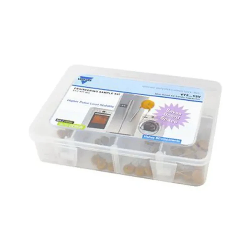 Vishay Through Hole Ceramic Capacitor Kit 80 Pieces 300V AC to 440V AC, 1nF to 10nF Capacitance VY2-KIT-MS