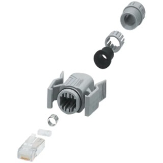 Phoenix Contact RJ45 Connector Female Panel Mount Cat5e IP67, Straight 1 Port 8 Way VS-08-T 1689475