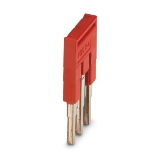 Phoenix Contact Jumper Bar for Use with DIN Rail Terminal Blocks 17.5A Copper Red FBS3-4