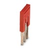 Phoenix Contact Jumper Bar for Use with DIN Rail Terminal Blocks 17.5A Copper Red FBS3-4