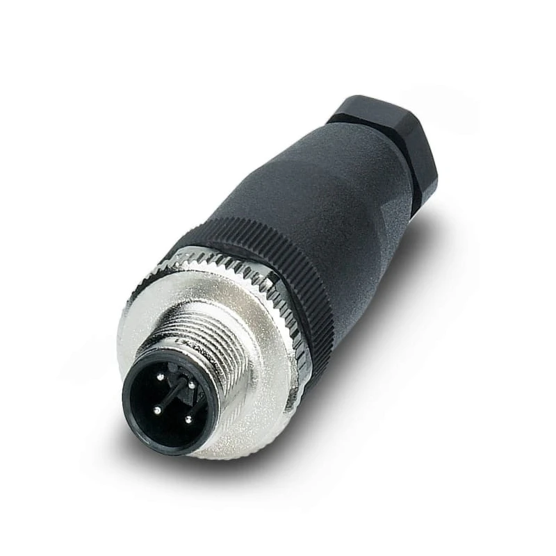 Phoenix Contact Circular Connector Cable Mount 4 Contacts M12 Plug Male IP67 SACC Series 1662528