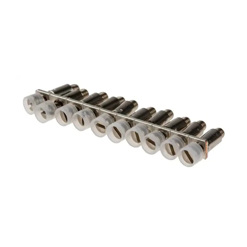 Phoenix Contact FBRNI Series Fixed Bridge for DIN Rail Terminal Blocks 5.2 mm Pitch 10 Positions Copper Silver 2770639