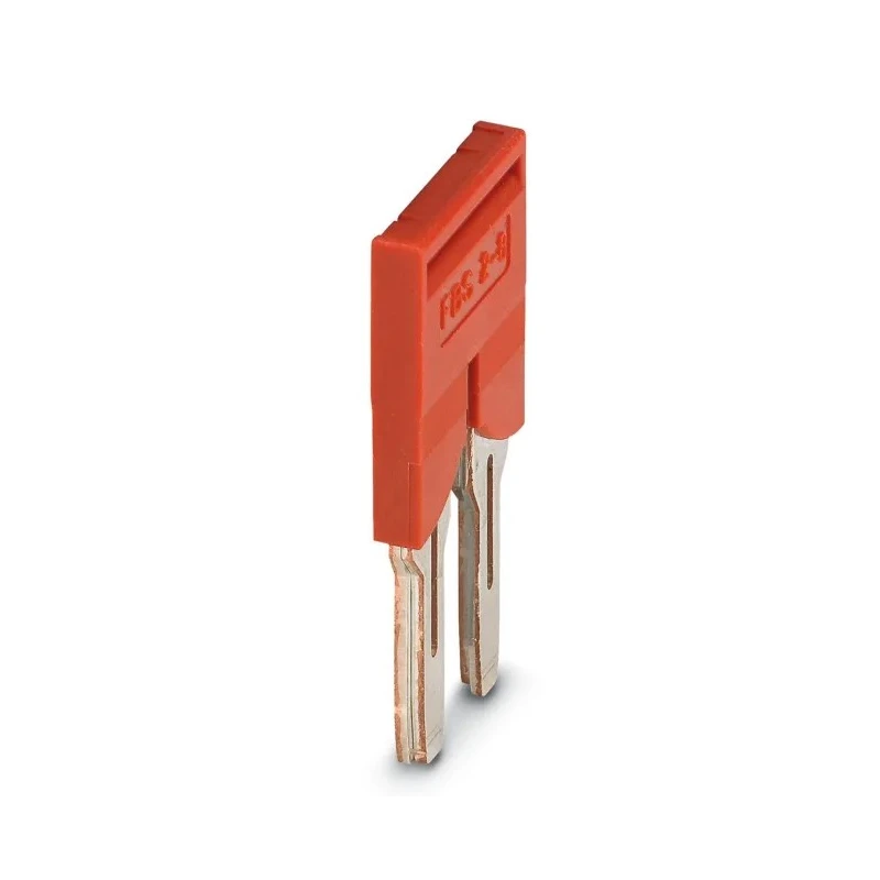 Phoenix Contact FBS Series 2-Position Red Copper Jumper Bar for DIN Rail Terminal Blocks 3030284