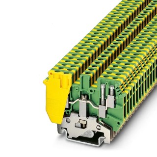 Phoenix Contact UDK 4-PE Series Earth Terminal Block Yellow Green 0.2-6 mm² 2-Level Screw 8kV 2775184