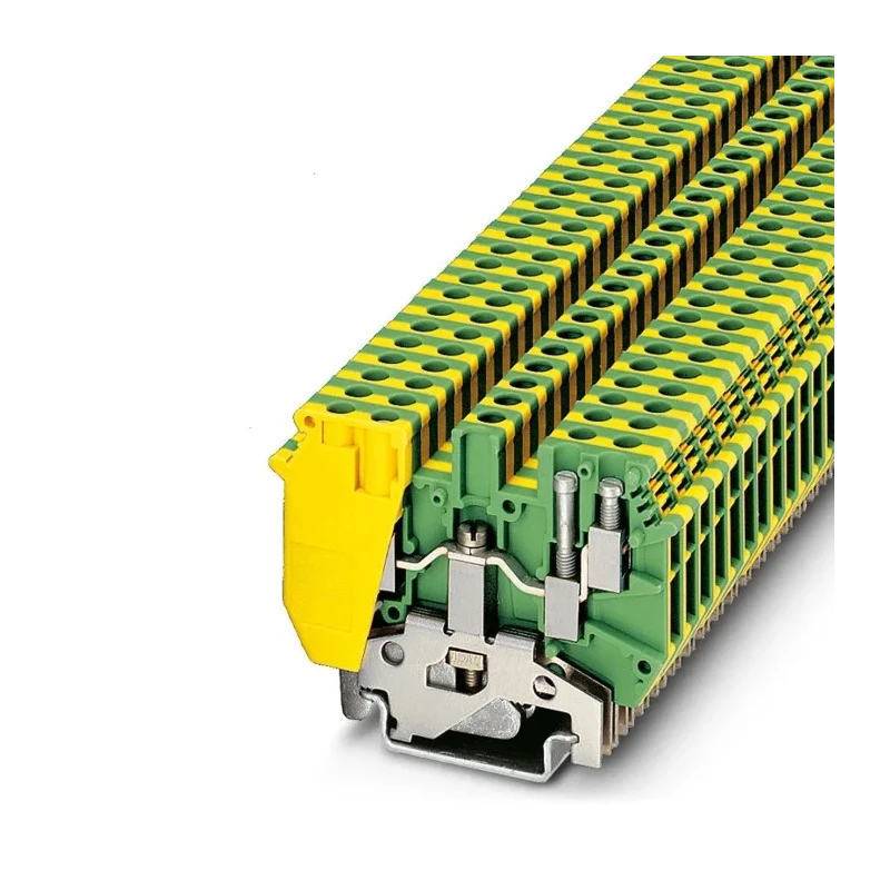 Phoenix Contact UDK 4-PE Series Earth Terminal Block Yellow Green 0.2-6 mm² 2-Level Screw 8kV 2775184