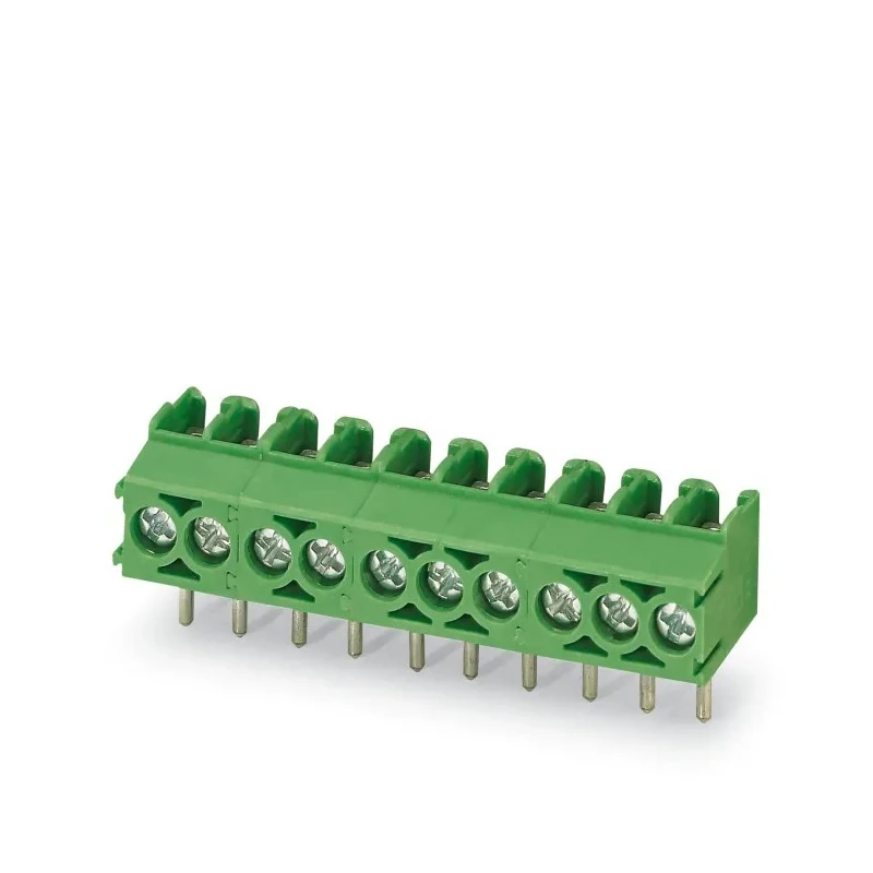 Phoenix Contact PT 1.5/3-3.5-V Series Right Angle PCB Terminal Block, 3 Contacts, 3.5 mm Pitch, 17.5 A Current, 200 1984772