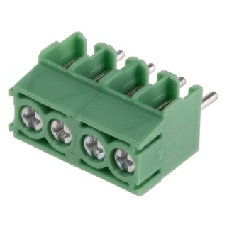 Phoenix Contact COMBICON COMPACT PT Series Horizontal PCB Terminal Block, 4 Contacts, 3.5 mm Pitch, 1 Row, 200V 1984633