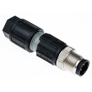 Phoenix Contact Cable Mount M12 Connector Plug Male 4 Contacts IP65 IP67 34-M SACC-M12MS-4QO-0 Series 1641691