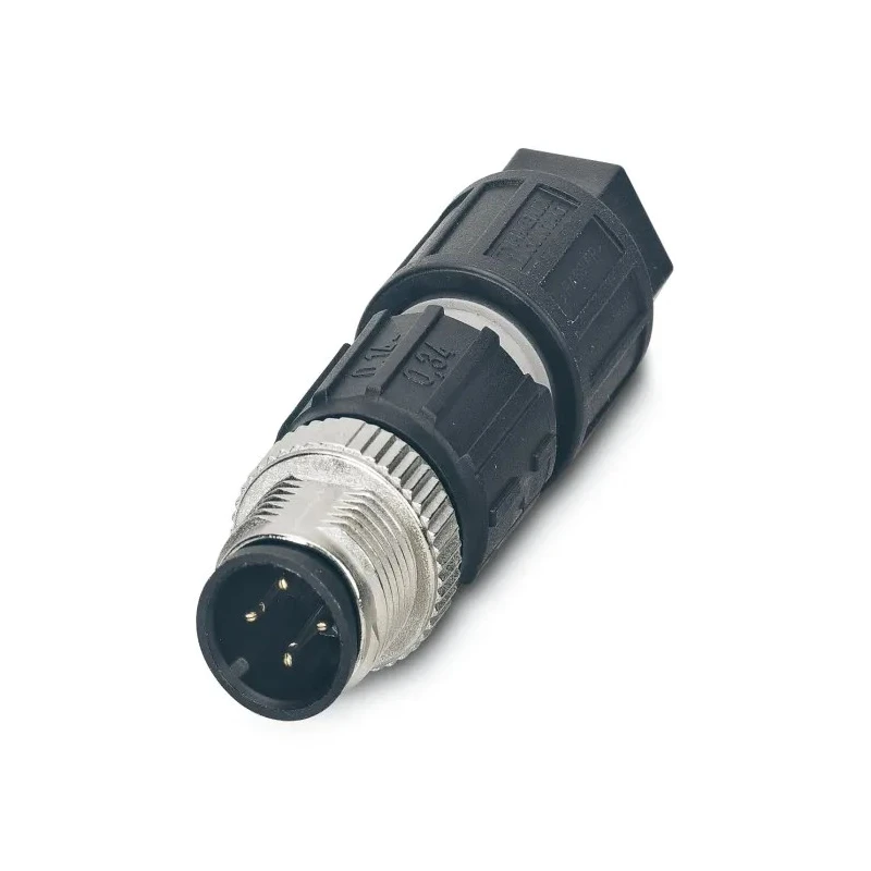Phoenix Contact Cable Mount M12 Connector Plug Male 4 Contacts IP65 IP67 34-M SACC-M12MS-4QO-0 Series 1641691