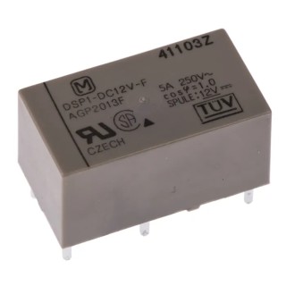 Panasonic DIN Rail Power Relay 12V DC Coil 5A Switching Current DPST DSP112FD