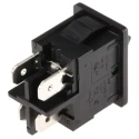 Marquardt Illuminated DPST Green Actuator Rocker Switch 4A 28V DC 250V AC Panel Mount Quick Connect Terminals 1855.1108