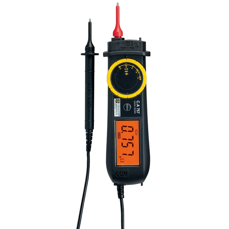 Chauvin Arnoux Handheld Digital Multimeter, 300 A AC Current, 600 V CAT III Safety, P01191757