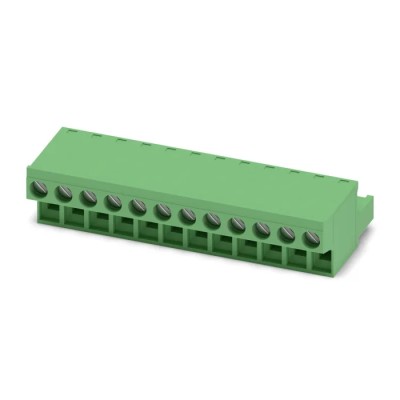 Phoenix Contact Front Series Pluggable Terminal Block, 12-Contact, 5.08 mm Pitch, 1 Row, 250V, 12A, Polyamide Housing 1777387