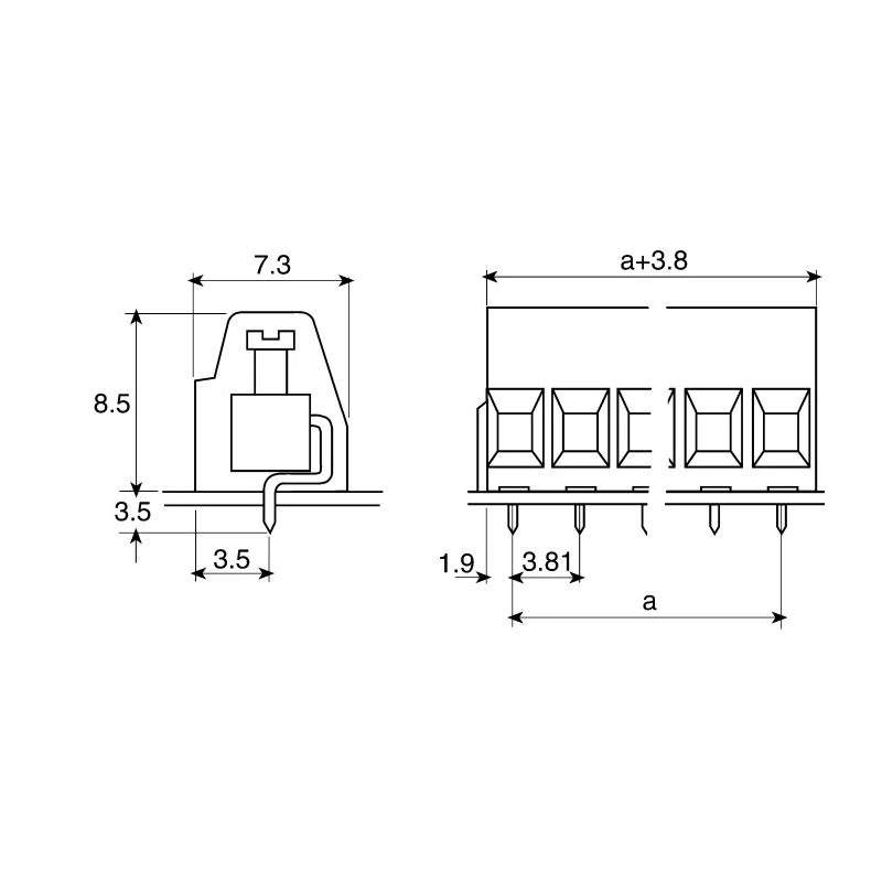 Phoenix Contact MKDS 1/12-3.81 Series Straight PCB Terminal Block, 12 Contacts, 3.81 mm Pitch, 160 V, 13.5 A 1727117