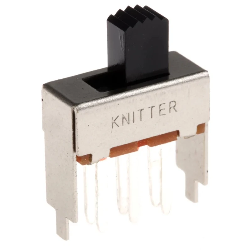 KNITTER-SWITCH PCB Slide Switch DPDT Latching 350mA Silver over Nickel Plated Copper Alloy MFP 201 N