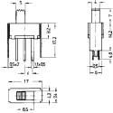 KNITTER-SWITCH PCB Slide Switch DPDT Latching 350mA Silver over Nickel Plated Copper Alloy MFP 201 N