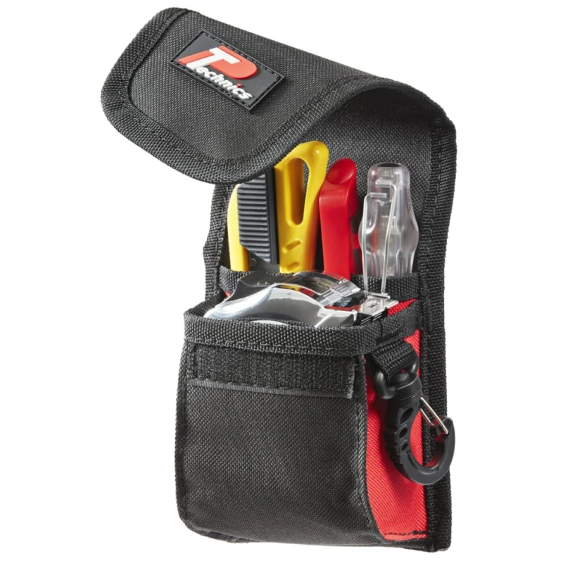 Technics Polyester 3 Pocket Tool Pouch Universal Metal Clip PT122