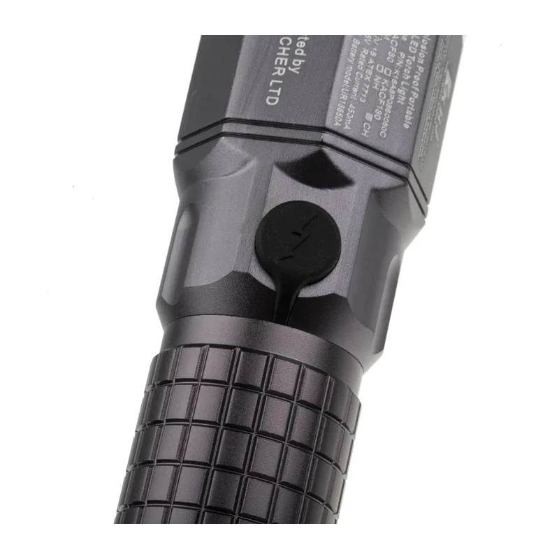 RS PRO ATEX LED Torch Black Rechargeable 157 lm, 156 mm 133-6301