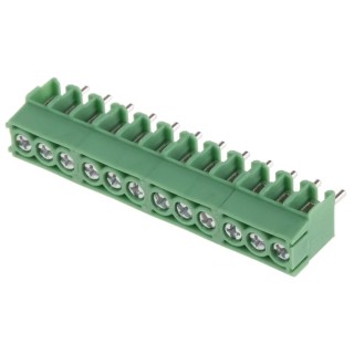 Phoenix Contact PT 1.5/12-3.5-H Series Straight PCB Terminal Block, 12 Contacts, 3.5 mm Pitch, 200 V, Polyamide 1984714