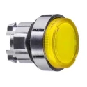 Schneider Electric Harmony Series Yellow Momentary Round Push Button Head Metal IP66 IP69K 22mm Cutout ZB4BH83