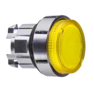 Schneider Electric Harmony Series Yellow Momentary Round Push Button Head Metal IP66 IP69K 22mm Cutout ZB4BH83