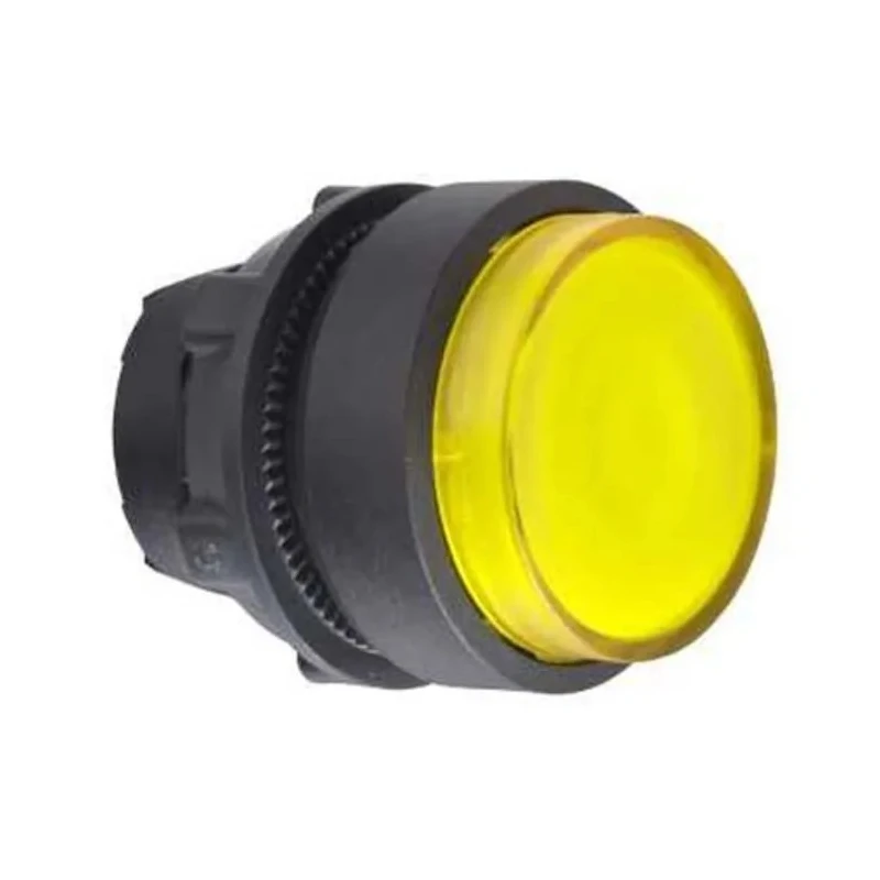 Schneider Electric Harmony Series Yellow Momentary Push Button Head 22 mm Cutout Plastic IP69K IP66 ZB5AW183
