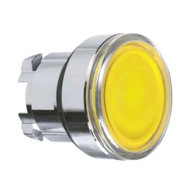 Schneider Electric Push Button Head Yellow Metal Momentary 22 mm Cutout IP69K, IP67, IP66 ZB4BA88