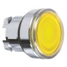 Schneider Electric Push Button Head Yellow Metal Momentary 22 mm Cutout IP69K, IP67, IP66 ZB4BA88