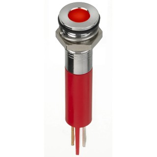 RS PRO Red Panel Mount Indicator 2V dc 20mA Solder Lug IP67 Flush Bezel 134-5534