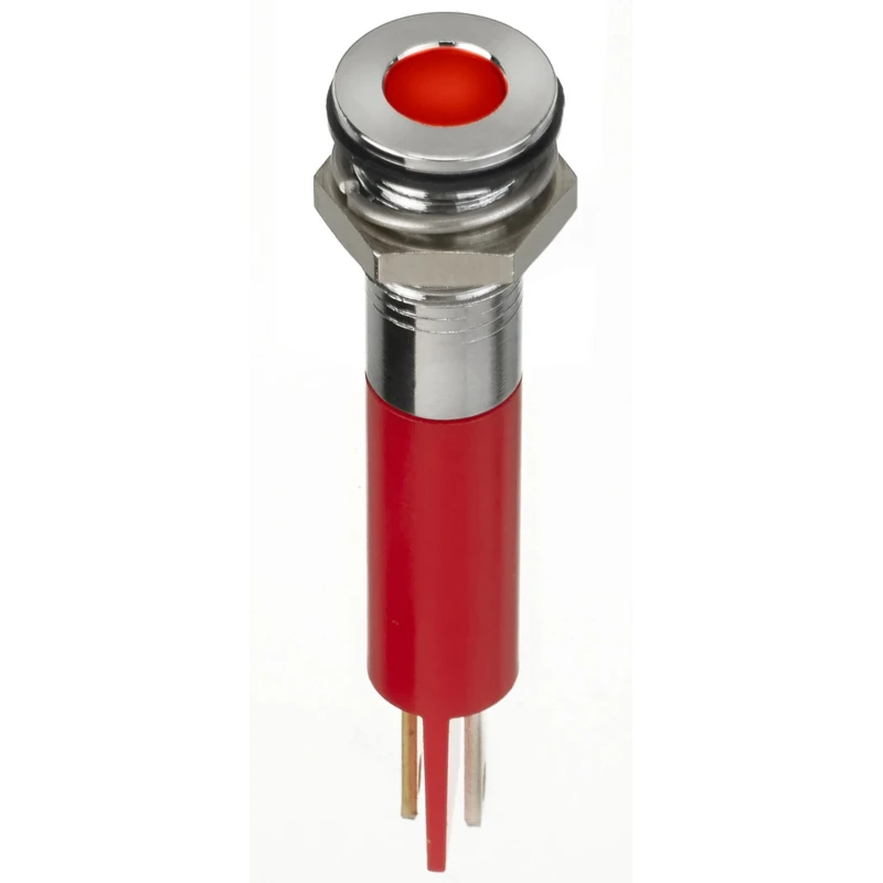 RS PRO Red Panel Mount Indicator 2V dc 20mA Solder Lug IP67 Flush Bezel 134-5534