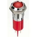 RS PRO Red Panel Mount Indicator 12V dc 20mA Solder Lug Termination IP67 Silver Bezel 38.5mm 134-5543
