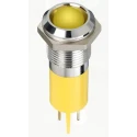 RS PRO Yellow Panel Mount Indicator, 2V DC, 20mA, Solder Lug Termination, IP67, Prominent Bezel 134-5539