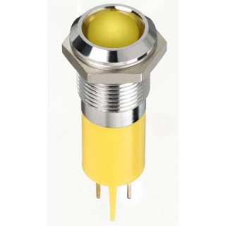 RS PRO Yellow Panel Mount Indicator, 2V DC, 20mA, Solder Lug Termination, IP67, Prominent Bezel 134-5539