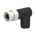 TE Connectivity Circular Connector M8 Cable Mount, 4 Contacts, Female Socket, IP67, Right Angle, Crimp T4012008041-000