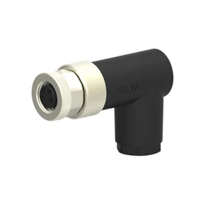 TE Connectivity Circular Connector M8 Cable Mount, 4 Contacts, Female Socket, IP67, Right Angle, Crimp T4012008041-000
