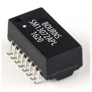 Bourns LAN Ethernet Transformer Surface Mount 12.8 mm Length 9.5 mm Width, 5 Outputs, 1.5 kV Isolation, -40 °C SM13072APEL
