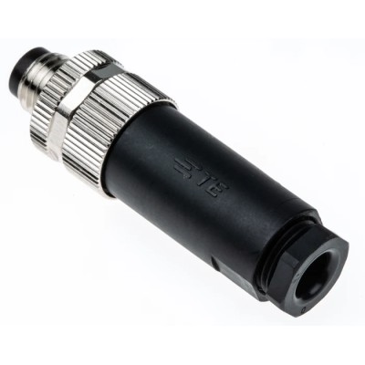RS PRO Circular Connector 3 Contacts Cable M8 Socket Male IP67 60V 3A Crimp T4011008031-000