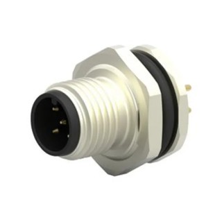 TE Connectivity Circular Connector, 5 Contacts, Rear Mount, M12 Socket Male, IP67 Nylon Housing, 60V T4140012051-000