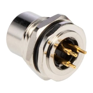 TE Connectivity Circular Connector, 3 Contacts, Rear Mount, M12 Size, Plug Female, IP67, 250V, 4A, T4141012031-000