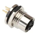 TE Connectivity Circular Connector, 3 Contacts, Rear Mount, M12 Size, Plug Female, IP67, 250V, 4A, T4141012031-000