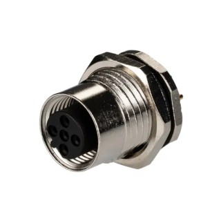 TE Connectivity Circular Connector, 5 Contacts, Rear Mount, M12 Plug Female, IP67 Rated, Nylon Housing T4141412051-000