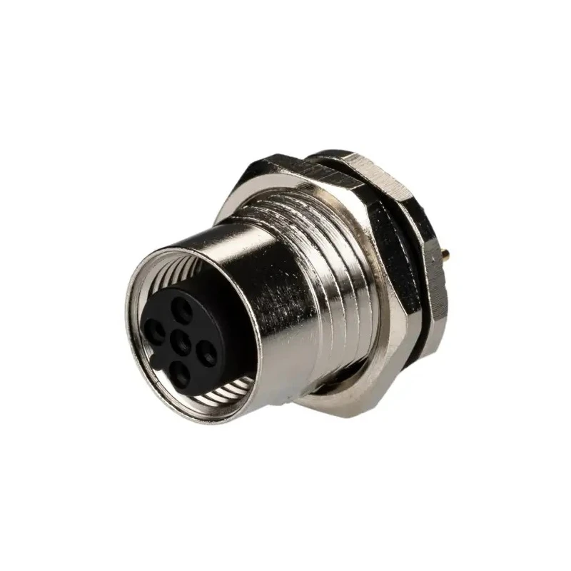 TE Connectivity Circular Connector, 5 Contacts, Rear Mount, M12 Plug Female, IP67 Rated, Nylon Housing T4141412051-000