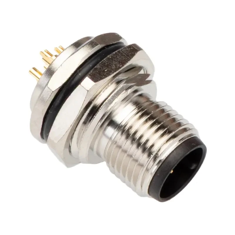 TE Connectivity Circular Connector 5 Contacts Rear Mount M12 Socket Male IP67 60V 4A T4130012051-000
