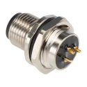 TE Connectivity Circular Connector, 3 Contacts, Front Mount, M12 Plug Male IP67, Nylon Housing T4132012031-000