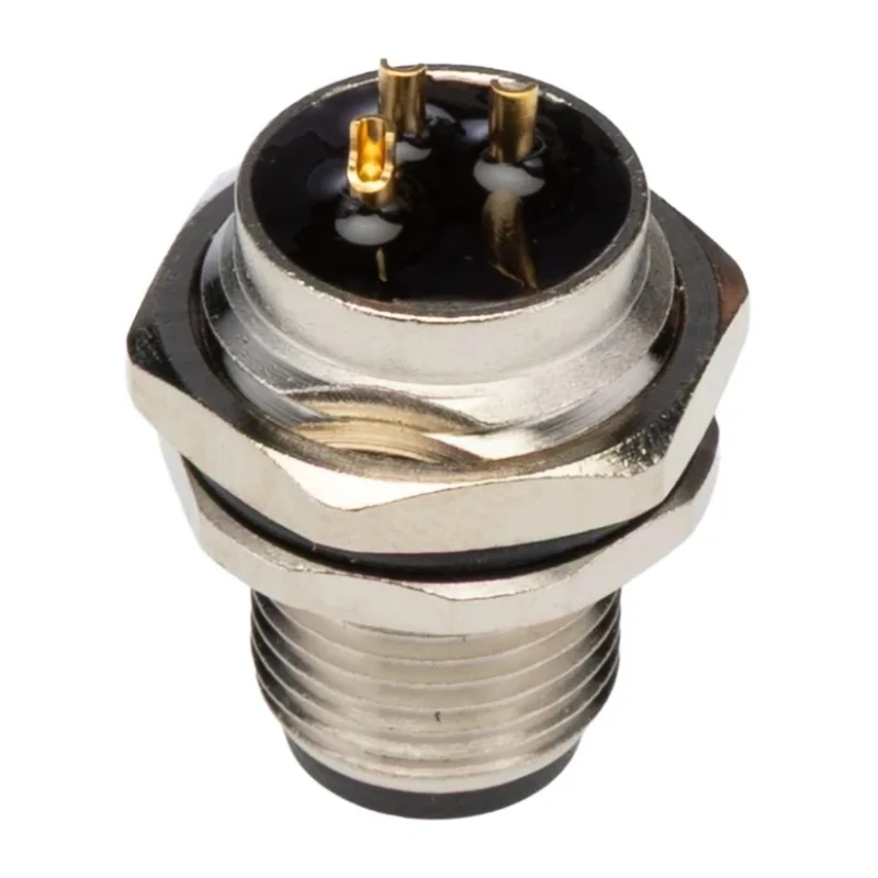TE Connectivity Circular Connector, 3 Contacts, Front Mount, M12 Plug Male IP67, Nylon Housing T4132012031-000