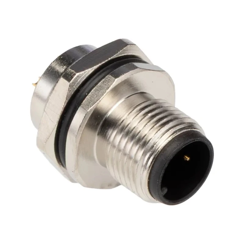 TE Connectivity Circular Connector, 3 Contacts, Front Mount, M12 Plug Male IP67, Nylon Housing T4132012031-000