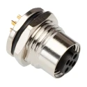TE Connectivity Circular Connector 5 Contacts Rear Mount M12 Plug Female IP67 Nylon Housing T4131012051-000